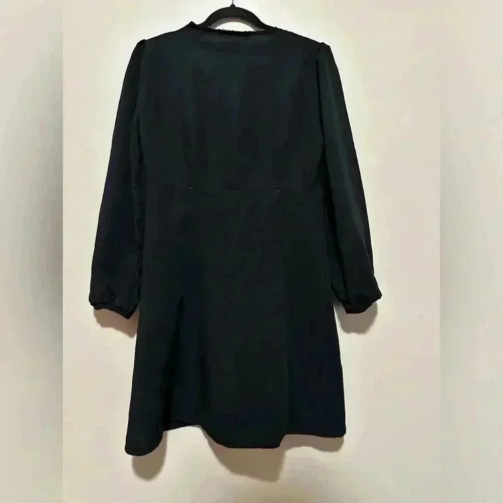 Zara Black Combination Lace Mini Dress - Size M - Picture 6 of 6